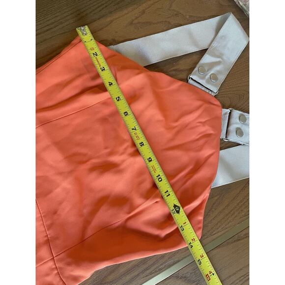 Victoria Beckham Iconic Orange Tangerine Cocktail Bodycon Dress Halter Pencil - Picture 15 of 16